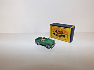 MATCHBOX REGULAR WHEEL NO.  12-A LAND ROVER GREEN BODY, GMW MIB