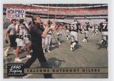 1991 Pro Set 1990 Replay Jerry Glanville Atlanta Falcons Jessie Tuggle #325 0s5