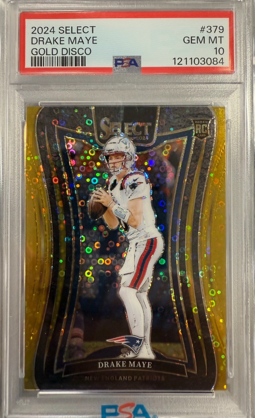 2024 Select - Drake Maye RC Suite Level Gold Prizm /10 -PSA 10 📈