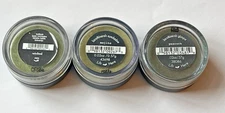 Lot of 3 BareMinerals Eyeshadow Shades of Green - Mojito - Wicked - Peacock