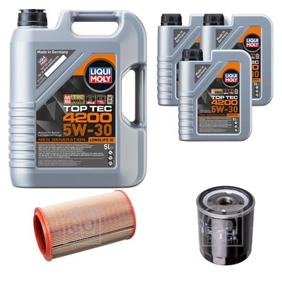 FEBI BILSTEIN Inspektionspaket 8L Liqui Moly Top Tec 4200 5W-30 für Lancia
