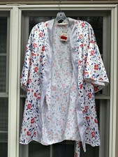 Vintage Val-Mode Lingerie Robe Kimono Womens 90s Y2K Belted New