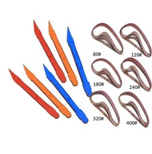 6 FINE DETAIL SANDING STICKS AND 24pc SANDPAPER FOR WOODWORKING ARTWORK SUPPLIES