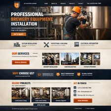 BREWERY EQUIPMENT INSTALLER WEBSITE DESIGN WordPress | Hosting | Pro Email