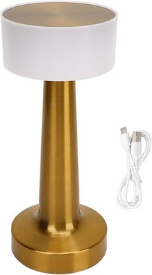 LED Portable Metal Table Lamp With Touch Sensor 3 Color Stepless Dimming
