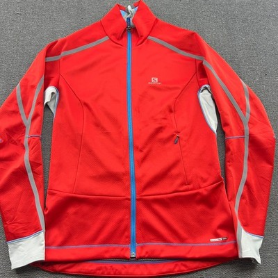 Salomon Equipe Vision Jacket Womens Medium Advanced Skin Shield Red Wind Size M