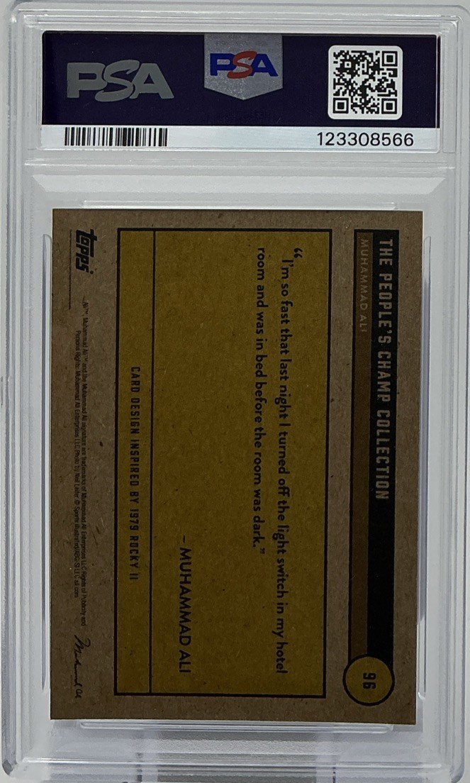 Muhammad Ali PSA 10- 2021 Topps Tribute Set ‘I Am So Fast That…’ -The Greatest view 6