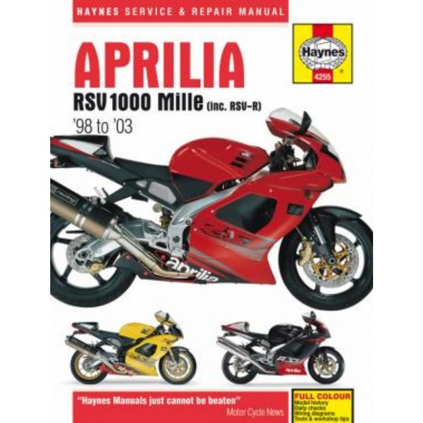 Aprilia Motorrad RSV 1000 Mille (1998-2003) Reparaturhandbuch Haynes-image