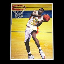 LeBron James Signed 30x40 Canvas Photo High School Rookie Autograph Lakers Cavs