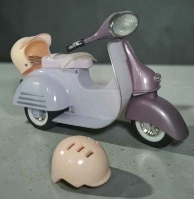 Our Generation Purple Retro Scooter for 18  Dolls + Extra Helmet OG Battat