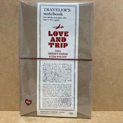 TRAVELER'S NOTEBOOK Traveler's Company. Love and Trip Red Notebook 2025 Regular Size New Unused