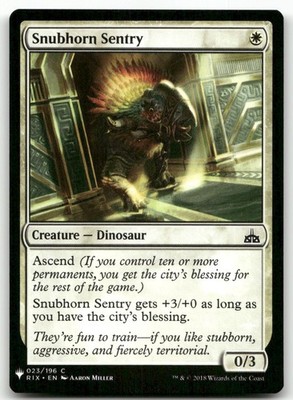 Snubhorn Sentry #23 (NM) List Reprints LIST LIST Magic MTG