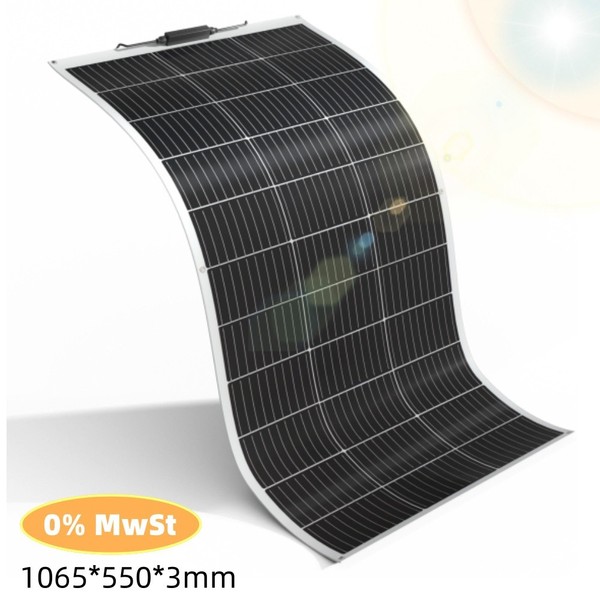120W Flexible Solarmodul Monokristallin Solarpanel FüR Wohnmobil Boot | 18V Neu-image