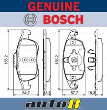 Bosch Front Brake Pads for Peugeot Partner B9 1.6L Petrol NFR 2008 - 2012