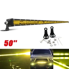 50inch 1440W Amber LED Light Bar Fog Spot Flood Combo Offroad Truck SUV UTV 52''