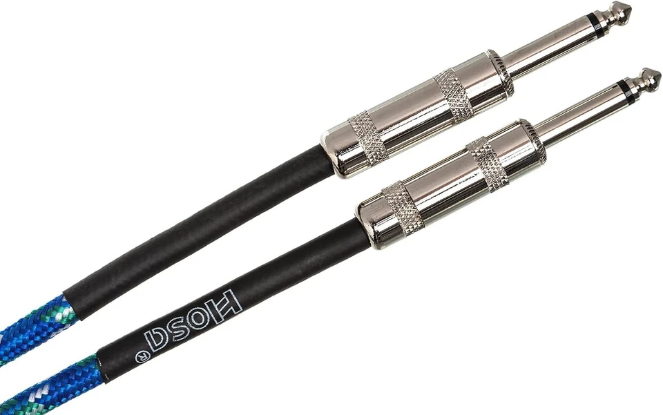 Cable de guitarra de tela Hosa 3GT-PAK, Hosa recto a igual, 18 pies, colores surtidos Foto 2 de 4