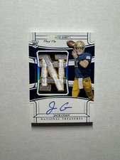 2022 Panini National Treasures 89 Jack Coan Notre Dame Logo Rc Patch Auto 11