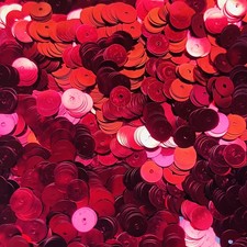 8mm Flat Sequins Cherry Wine Red Metallic Made in USA
