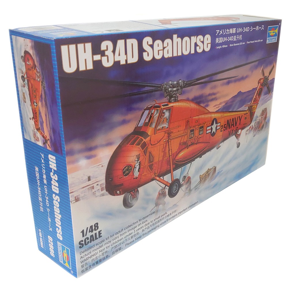 Trumpeter 02886 UH-34D Seahorse Navy Helicopter Plastic Model Kit Scale 1/48