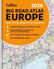 Image of Collins 2026 Big Road Atlas Europe: Clear and Detailed Map of Europe in A3 Size
