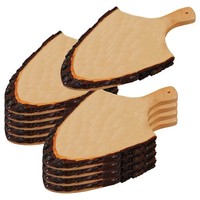 10Er SET Kesper Rinden-Servierbrett 61205 Aus Erlenholz / Vesperbrett / Brotz...