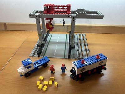 Lego 12V Eisenbahn Container Crane Depot Verladekran komplett top Zustand