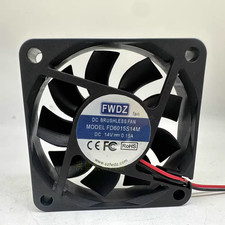 1 pcs FWDZ Fan FD6015S14M DC 14V 0.15A 6CM  6015 2 wire cooling fan