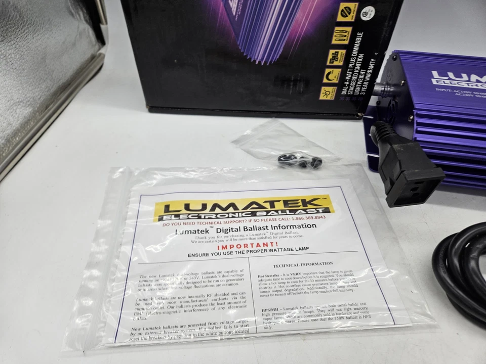 LUMATEK MODEL LK1000AC - 1000W 120/240V Controllable Electronic Ballast Dimmable - Image 3 of 4