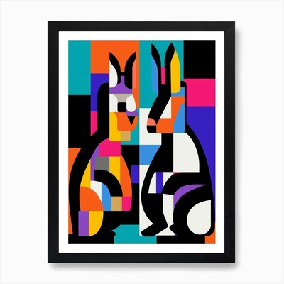 Eichhörnchen Abstrakt Pop Art 1 Art Pri Gerahmtes Wandbild Poster Leinwanddruck Bild