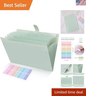 Expanding File Folder, Accordion File Organizer with 8 Pocket, Expandable Doc...