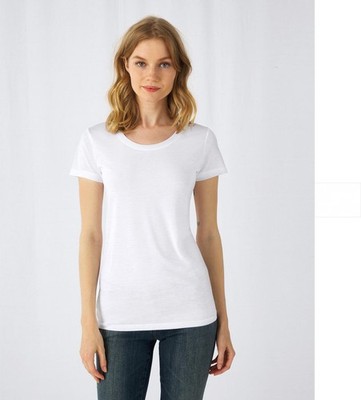 4er Pack Damen Sublimation T-Shirt B&C faltenfrei flexibel ÖkoTex FairWear Druck