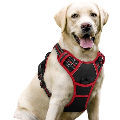 Arnes Para Perro Con Dos Clips De Correa Y Asa De Control Color Rojo Pro