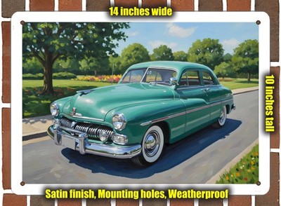 Metal Sign - 1950 Mercury Sport Sedan 8 Oil Painting - 14x10