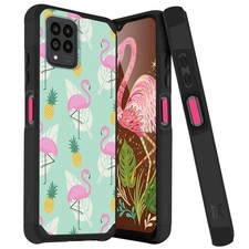 For T-Mobile Revvl 6X/6X Pro 5G Phone Case Design Hybrid Cover Tempered Glass