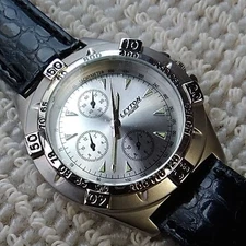 LEYTON HOUSE F1GP Watch NOS SEIKO Epson Movement 38mm Vintage Chronograph