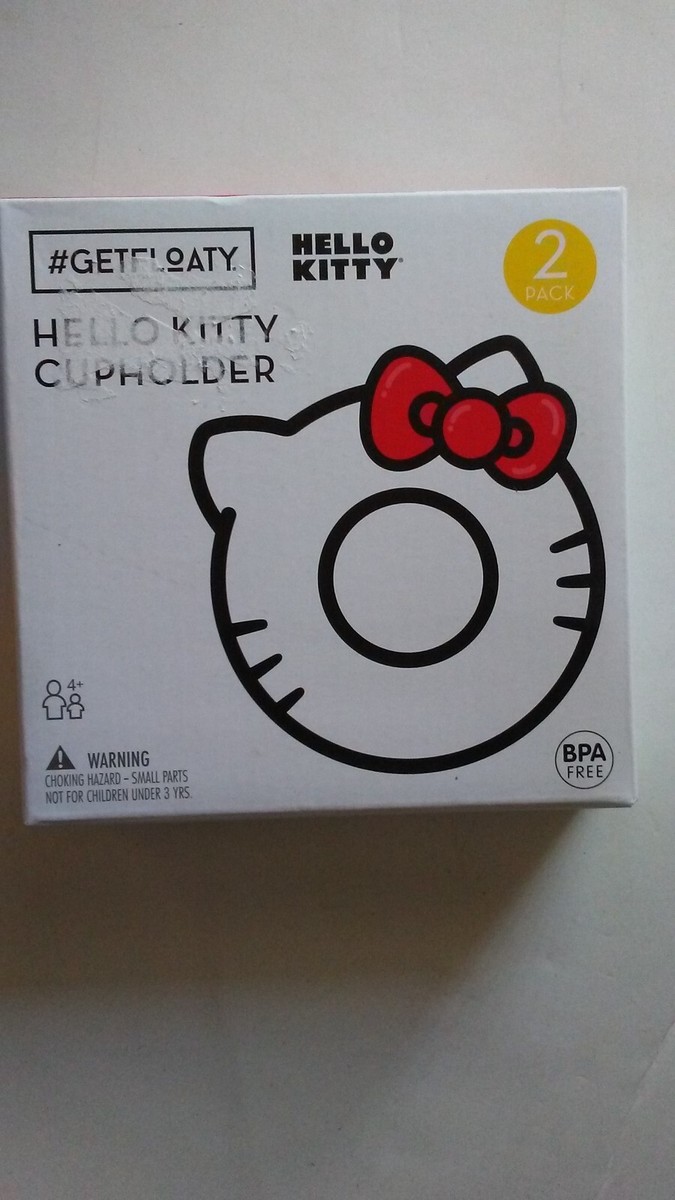 Get Floaty Hello Kitty Inflatable Bow Cupholder Pack New in Box