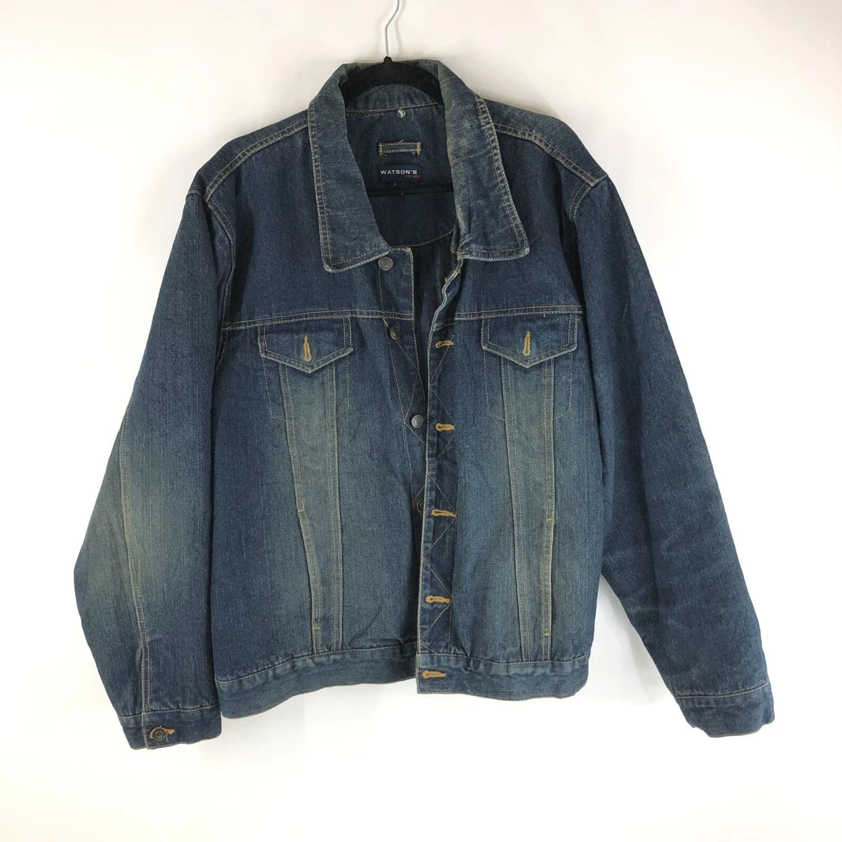 Mens quilted shop denim jacket