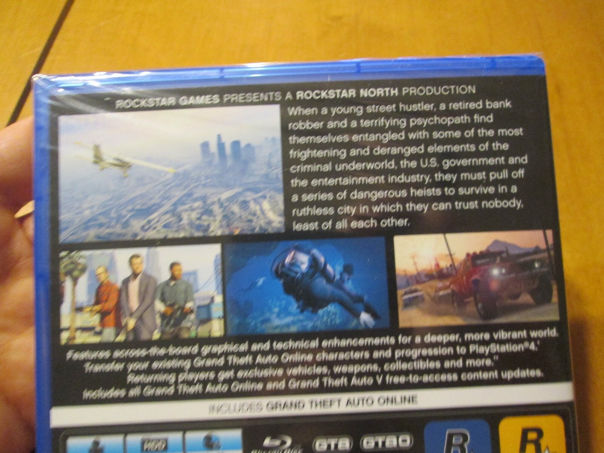 Grand Theft Auto V 5 PS4 PLAYSTATION 4 NEW SEALED FIRST PRINT NOT