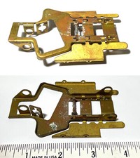 1pc 1/32 Dynamic Slot Car Angle Winder Brass CHASSIS PAN Vintage Some Pitting OK