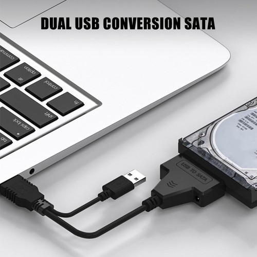 Dual USB 3.0 to SATA Hard Drive Adapter Cable,2.5 /SSD USB Converter J7P8 - Afbeelding 8 van 14