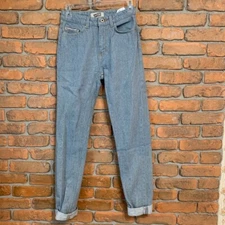 Naked & Famous High Rise Jeans Womens Size 25 Recycled Cotton Denim Stone Blue