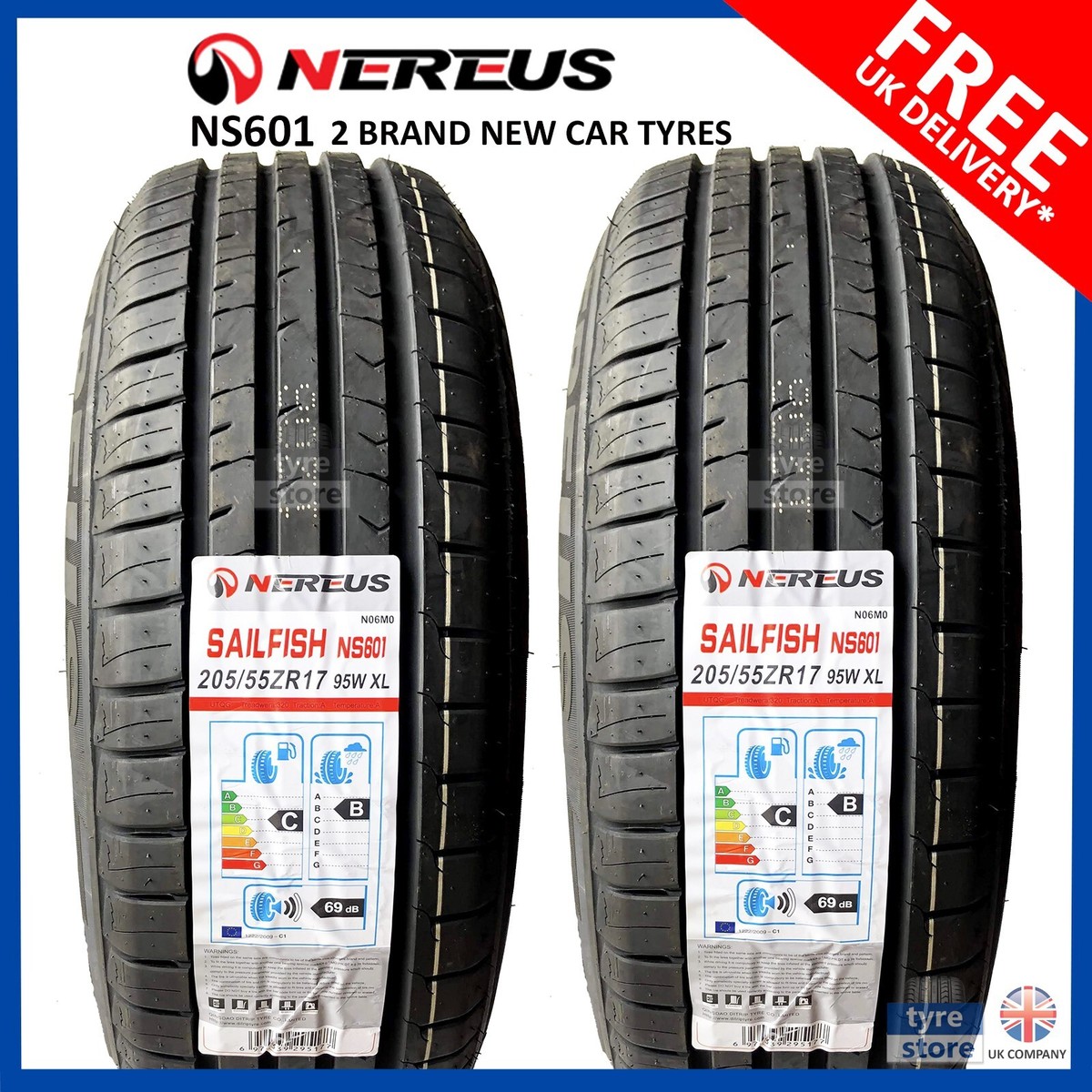 2X New 205 55 17 NEREUS NS601 95W XL 205/55R17 2055517 *C/B RATED