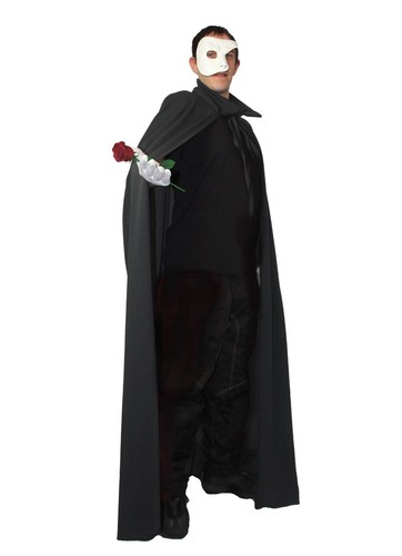 Adults 60" Length Phantom of The Opera Cloak Only Halloween Fancy Dress Costume - Picture 5 of 5