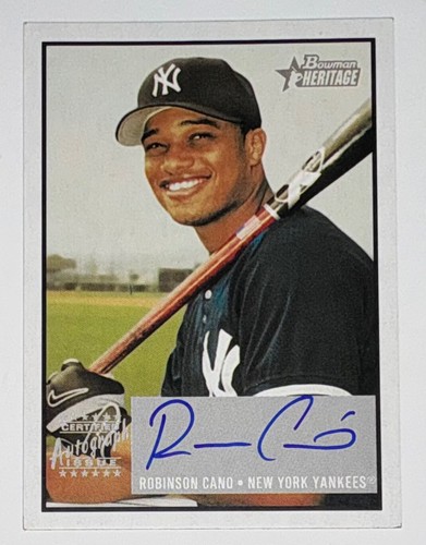 2003 Bowman Heritage Robinson Cano Auto Autograph Card