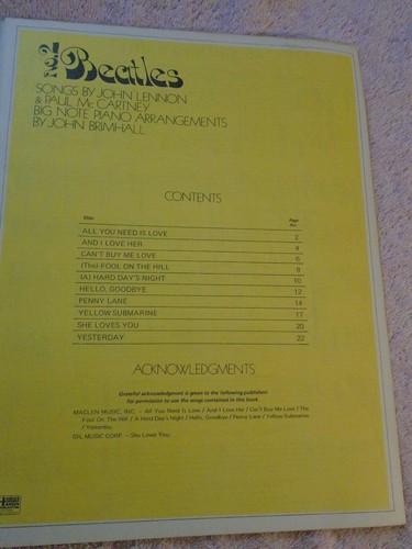 no. 2 Beatles Songs by John Lennon and Paul McCartney - Picture 2 of 4