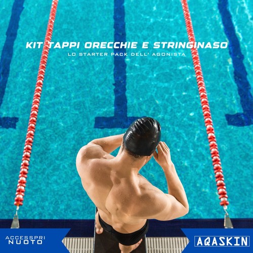Kit Tappi Orecchie e Stringinaso Nuoto - SCONTI QUANTITÀ - Sport in Acqua - Foto 3 di 4
