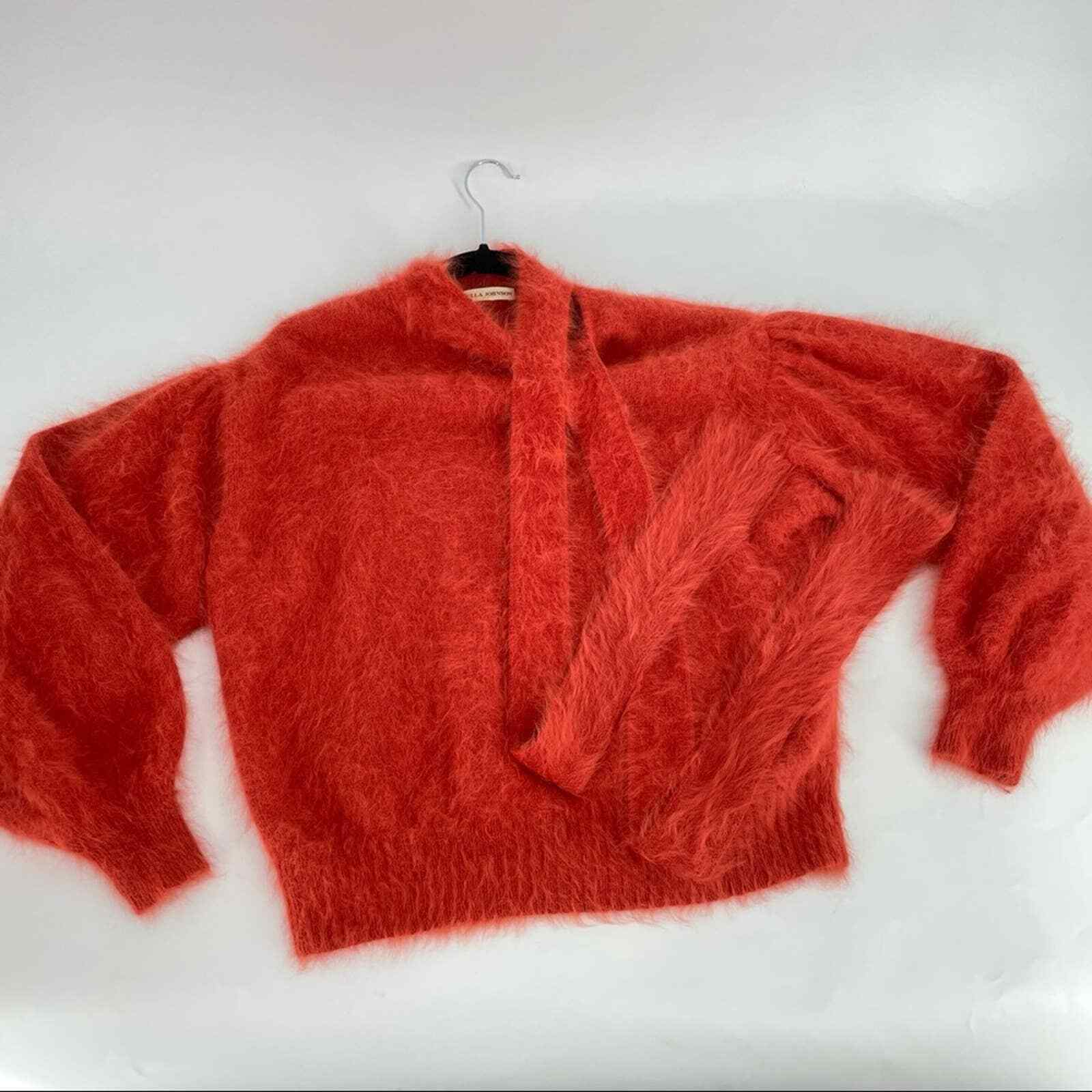 Teddy Pullover Sweater Crimson Angora 