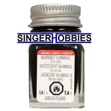 Testors 1139TT Enamel 1/4 oz SEMI-GLOSS BLACK Paint NEW SEALED TES1139TT HH