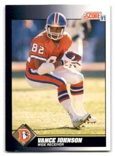 Vance Johnson 1991 Score FOOTBALL #563 Denver Broncos