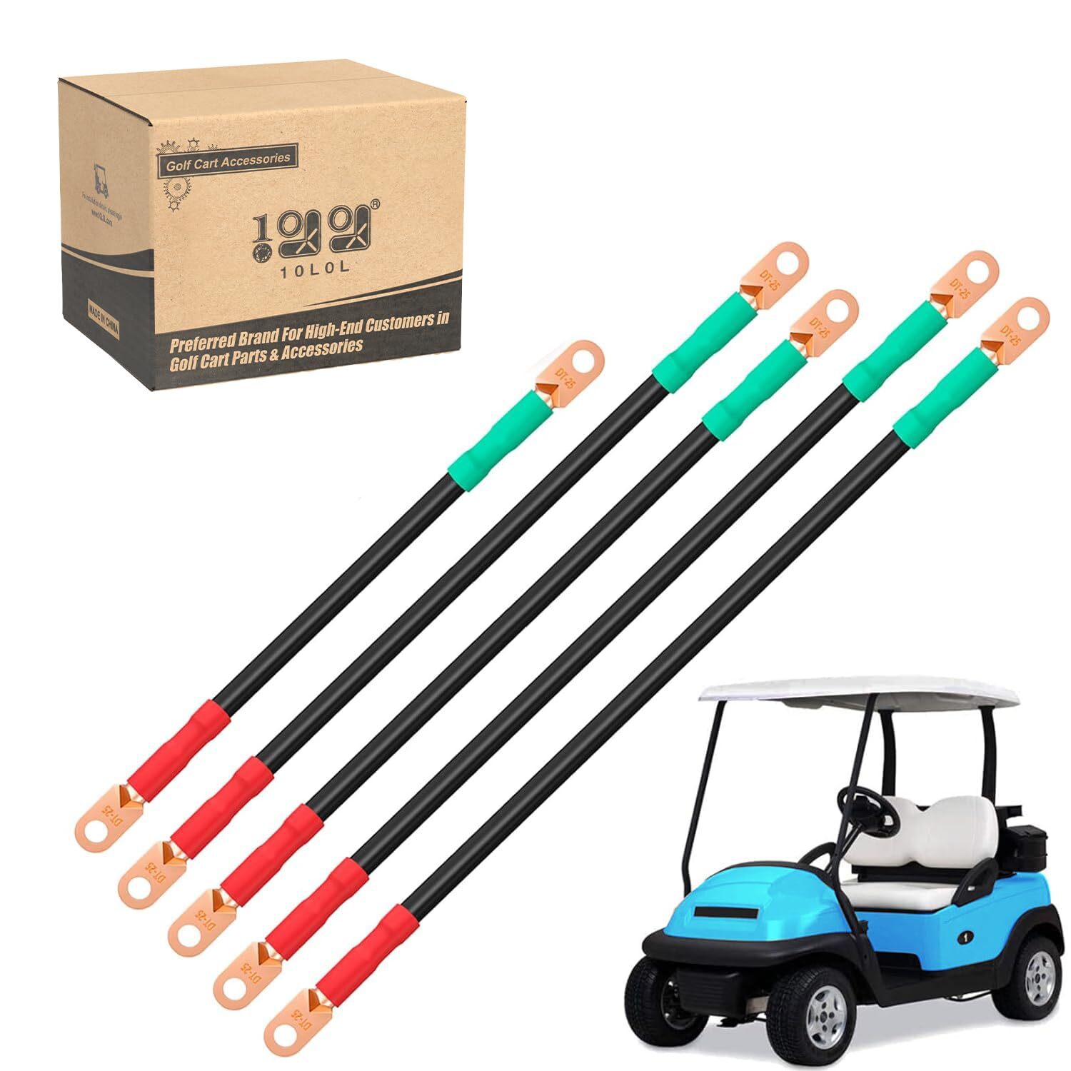 Golf Cart Battery Cables for 48V Club Car Precedent 2008+, 4 Gauge Wiring Cables